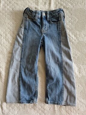 GAP Wide Leg Two Tone Denim Girls 6